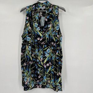 Floral&Ivy Women's Sleeveless Blouse sz S NWT V-Neck Chiffon Career Top BELK